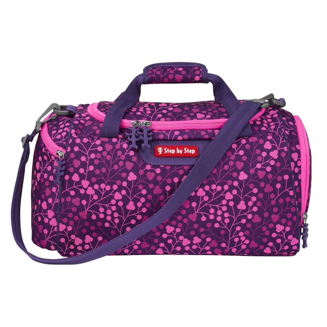 Step by Step Sporttasche „Butterfly Night Ina“, lila-rosa, mit Nasswäschefach, Abnehmbarer Tragegurt