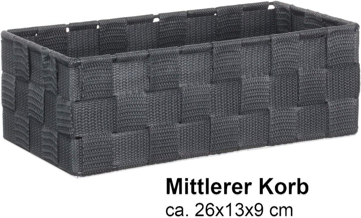 Brandsseller 4er Set Aufbewahrungsboxen - 28x28x10 cm, 26x13x9 cm, 13x13x9 cm (2x) – eckige Regalkör