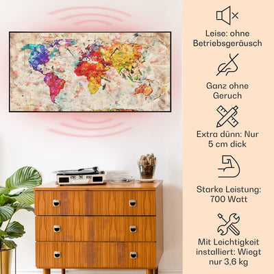 Klarstein Air Art Smart Infrarotheizung, Infrarot Heizung mit IoT/WiFi App-Steuerung, Erkennung Offe