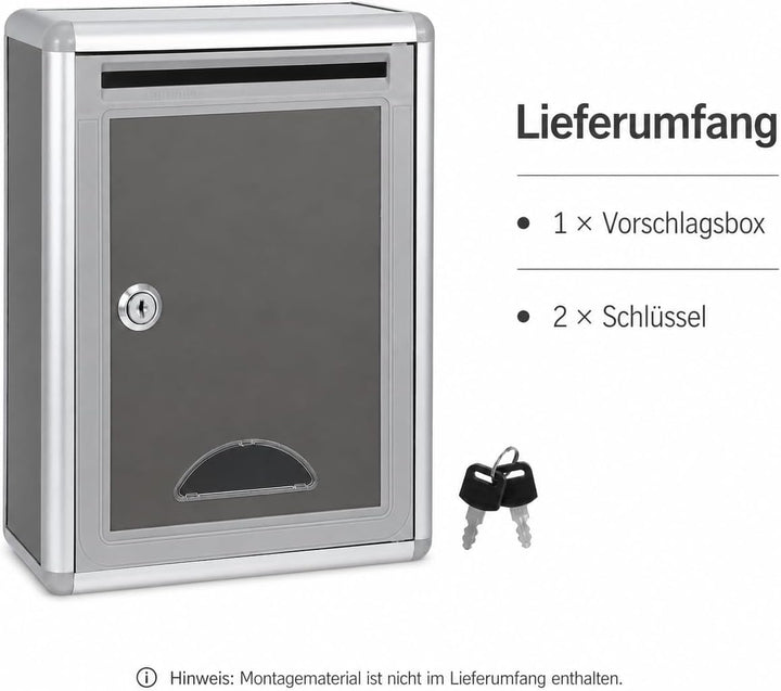 Gadpiparty Briefkasten, Spendenbox AbschliessBar, für Unternehmen Beschwerdebox Wasserdicht Sicher