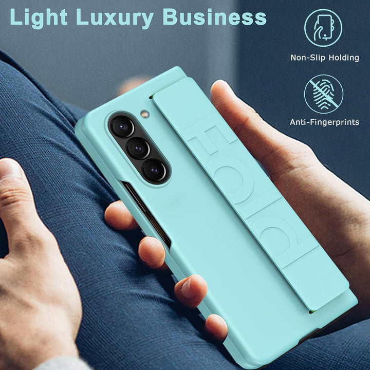 NINKI Kompatible Hand Strap Case für Samsung Galaxy Z Fold 5 Phone Hülle Frauen Männer, Ultra Slim/D