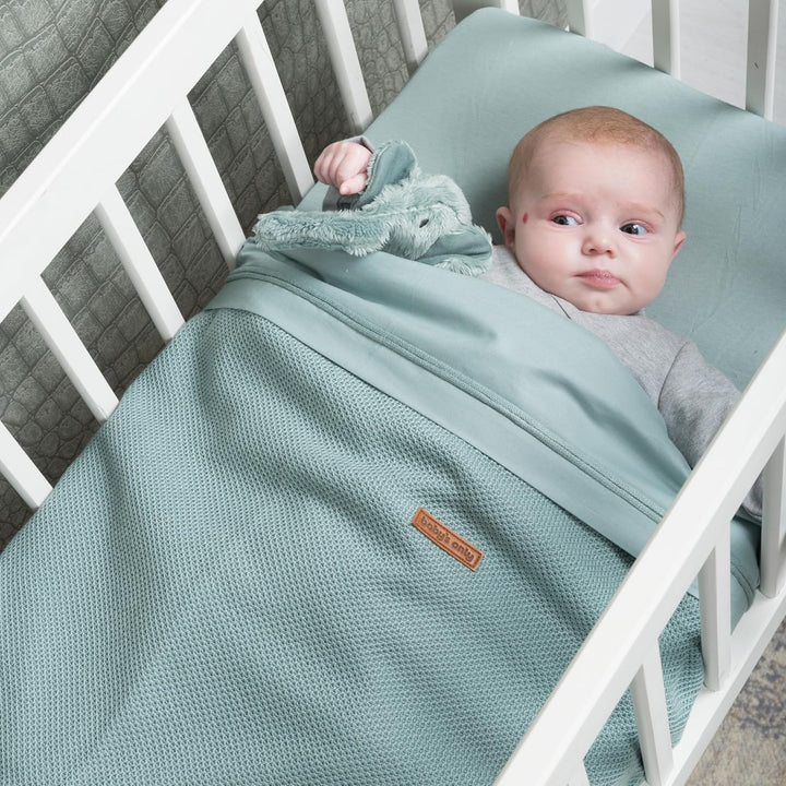 BO BABY'S ONLY - Gitterbettdecke aus Baumwolle mit Teddyfutter - TOG 2.1-100x135 cm - für Jungen und
