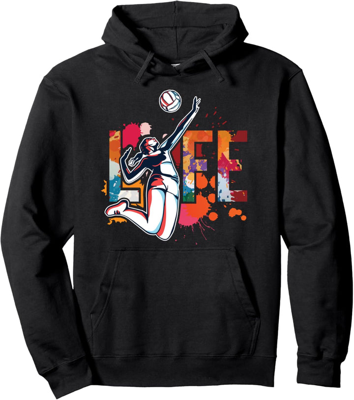 Volleyballer Sport Beach Hallen Volleyball Spielerin Pullover Hoodie