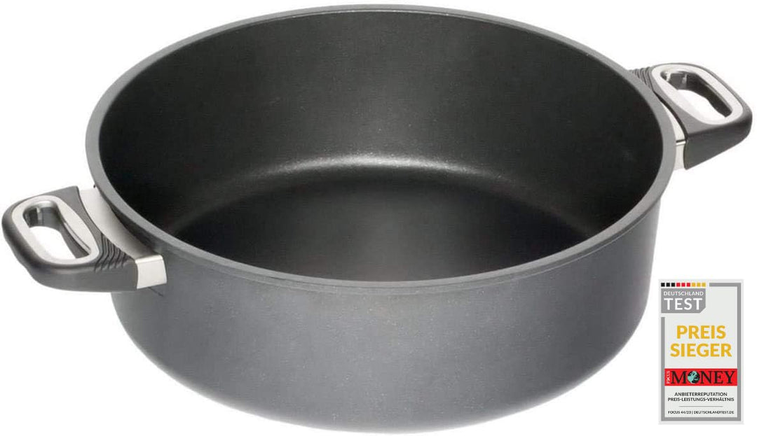 Schmor- Bratentopf Aluguss, AMT Gastroguss Ø 28 cm Nicht induktionsgeeignet, Ø 28 cm Nicht induktion