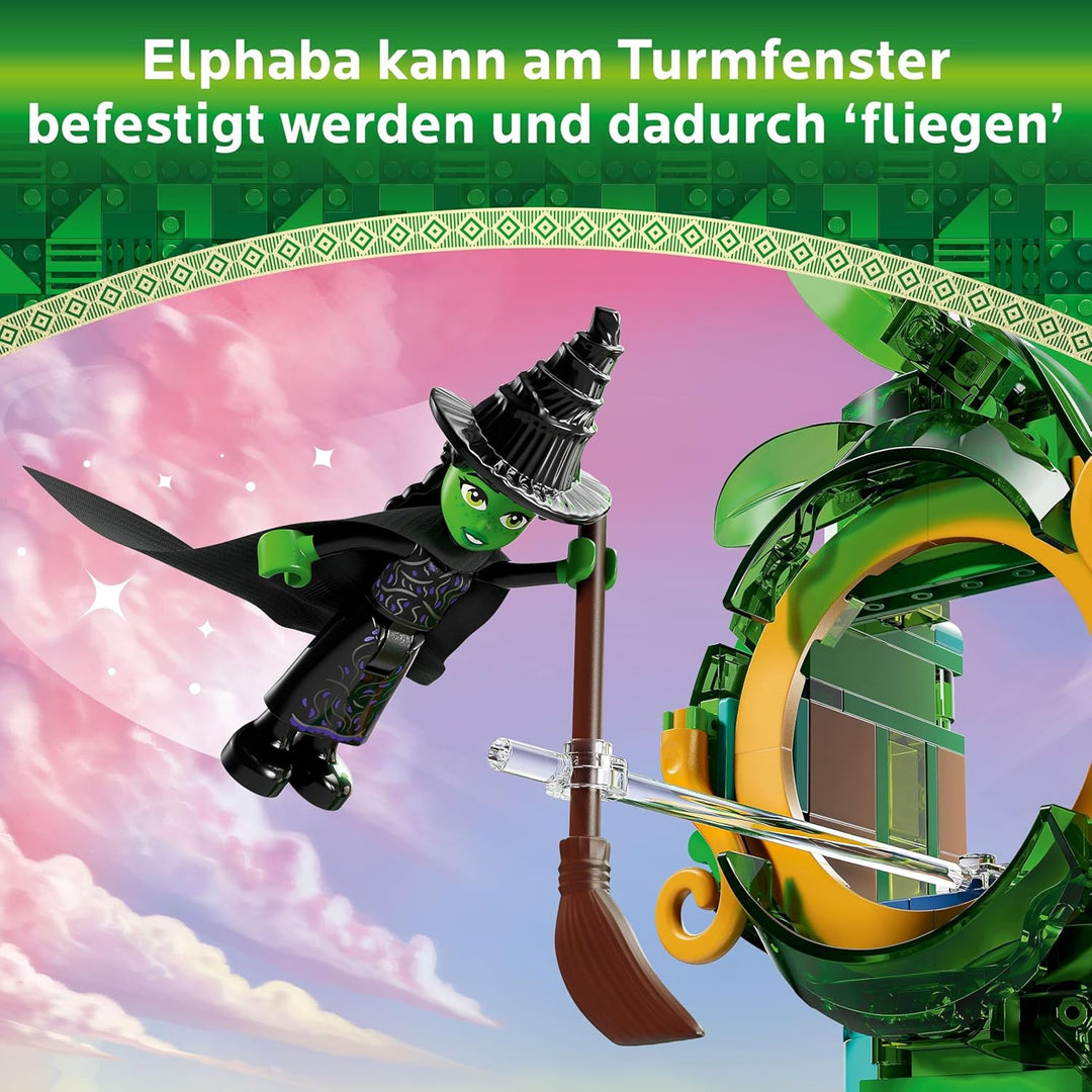 LEGO Wicked Willkommen in Emerald City, Spielzeug mit Turm, Glinda und Elphaba Mini-Puppen, Geschenk