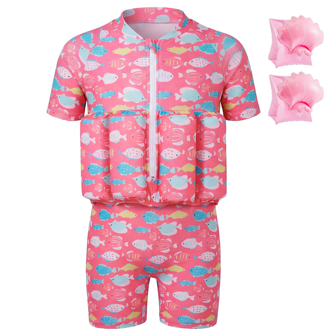 Badeanzug Baby Mädchen Jungen mit Floatation Kleinkind Schwimmtraining Hilfe Schwimmende Badeanzug E