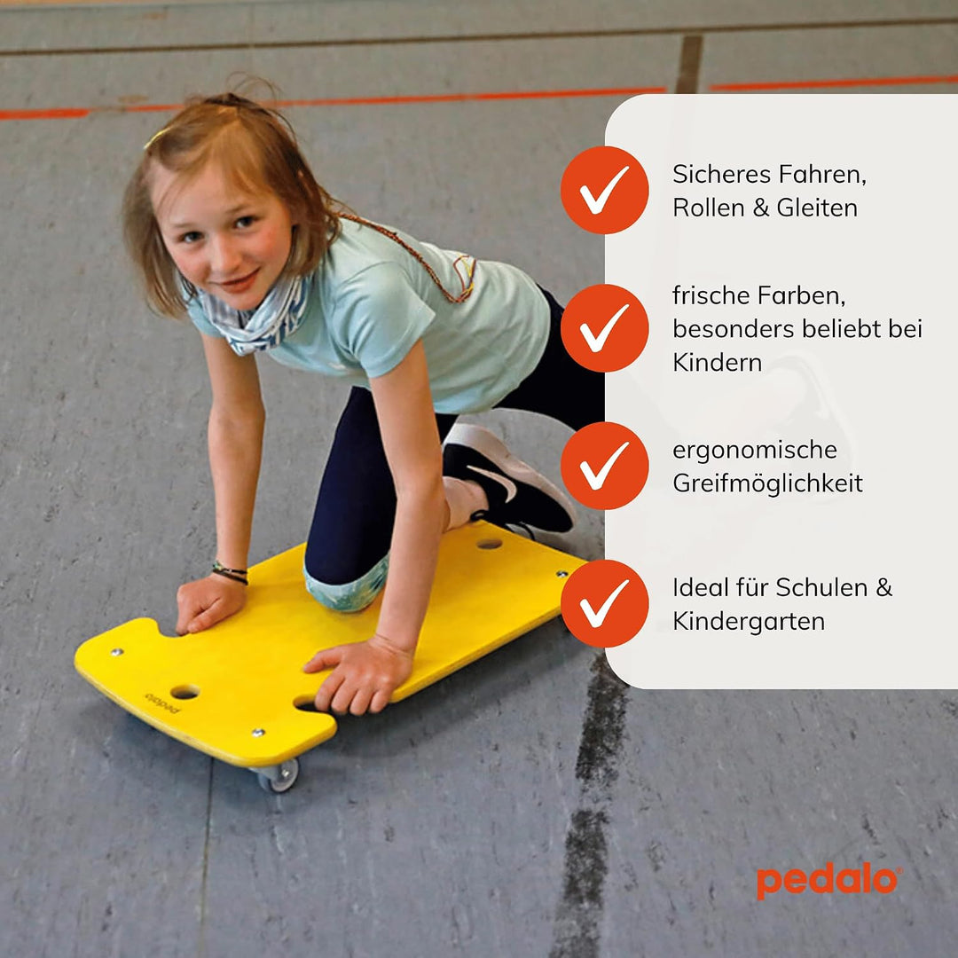 Pedalo® Rollbrett Safety I Holz-Rollbrett I Gleit-Rollbrett I Sport-Rollbrett I Kinder-Rollbrett (Na