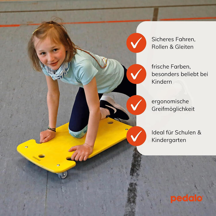 Pedalo® Rollbrett Safety I Holz-Rollbrett I Gleit-Rollbrett I Sport-Rollbrett I Kinder-Rollbrett (Na