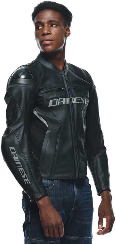 Dainese Racing 4 Motorrad Lederjacke 50 BLACK/BLACK, 50 BLACK/BLACK