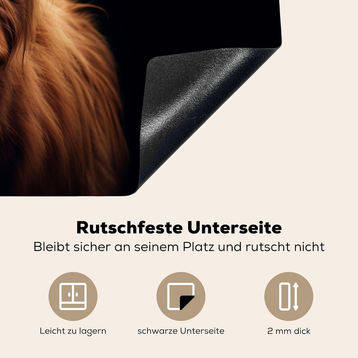 Herdabdeckplatte 80x52 cm Einteilig Induktionsmatte Küche Abdeckung Ceranfeld Herd Abdeckplatte Deko