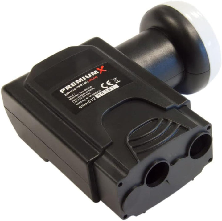 Fuba DAA 850 Satellitenantenne Aluminium in Weiss HDTV 3D 4K Premium X Deluxe Twin LNB Sat 85 cm + T