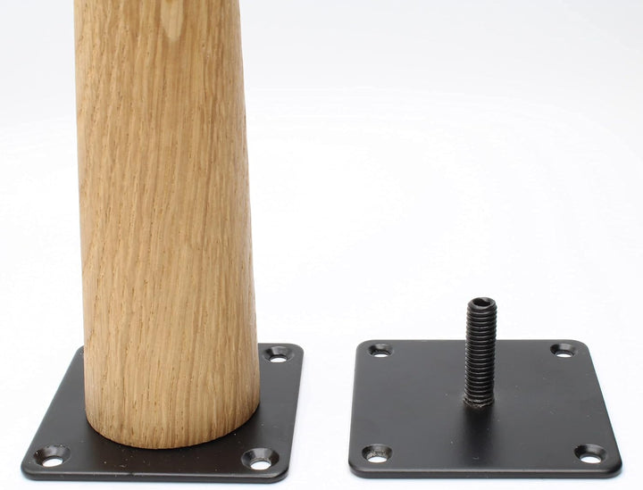 Natural Goods Berlin 4X Fusion Legs Möbelfüsse Set | Sofabeine Massivholz Eiche Schrankfuss | M8 Gew