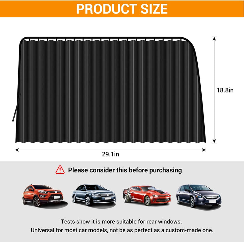ZATOOTO Auto-Seitenfenster-Sonnenschutz – magnetischer Sichtschutz Sonnenschutz Fenstervorhang hält