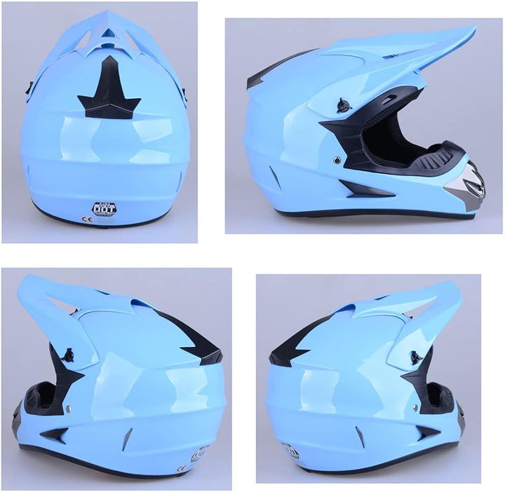 Jugend Motorradhelme,Kinderfahrradreithelm,Junge Und Mädchen, Roller Ski ATV Helm,DOT / ECE-Zertifiz