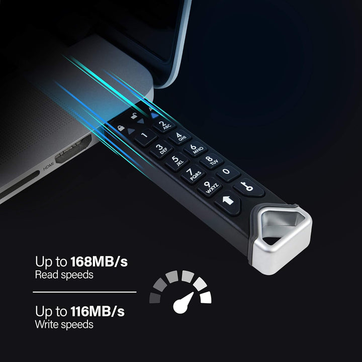 iStorage datAshur PRO2 4 GB | Sicheres Flash-Laufwerk | Zertifiziert nach FIPS 140-2 Level 3 | Passw