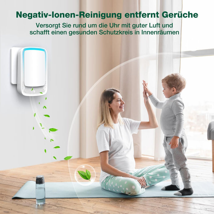 Jostart Ionisator Luftreiniger, 3 Pack Plug in Negativ Ionen Air Purifier für Wohnung Raucherzimmer