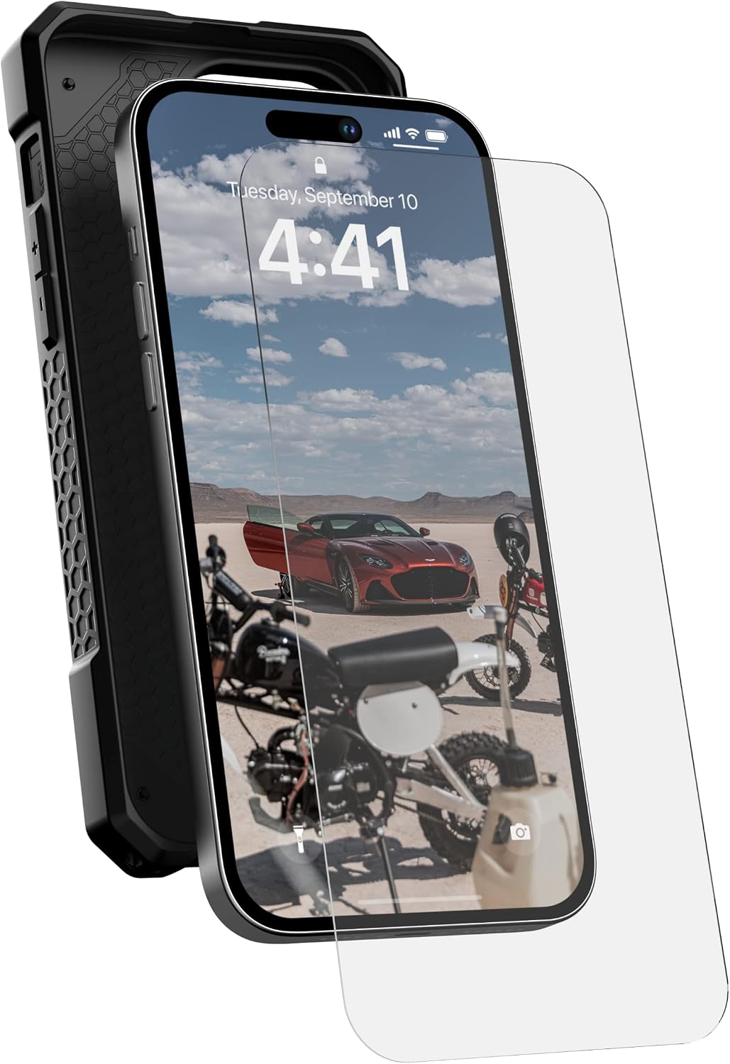 Urban Armor Gear UAG PLUS Tempered Glass Displayschutzfolie Apple iPhone 14 Pro Max [9H zweifach geh