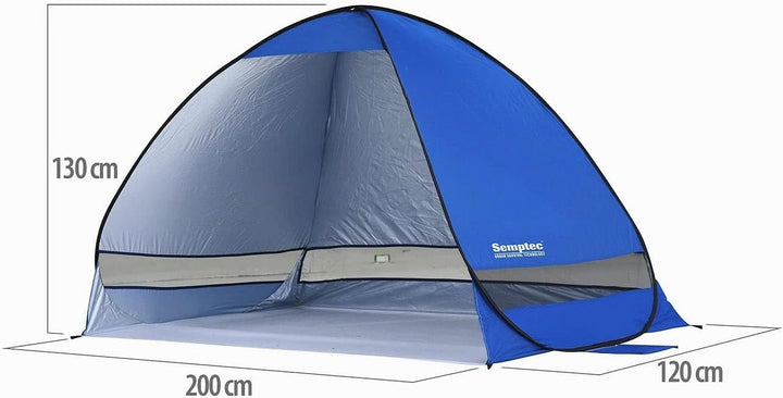 Semptec Urban Survival Technology Pop Up Zelt: Pop-up-Strandzelt für 2 Personen, Belüftung, 200 x 12