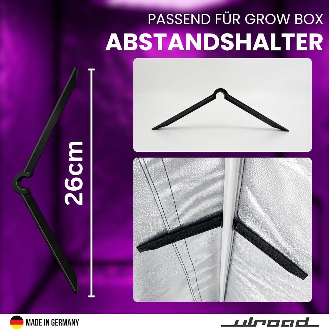 4X Ersatzteil für Grow Box Fixture Poles Space Booster Zelt Schrank Stangen Befestigung Zubehör Grow
