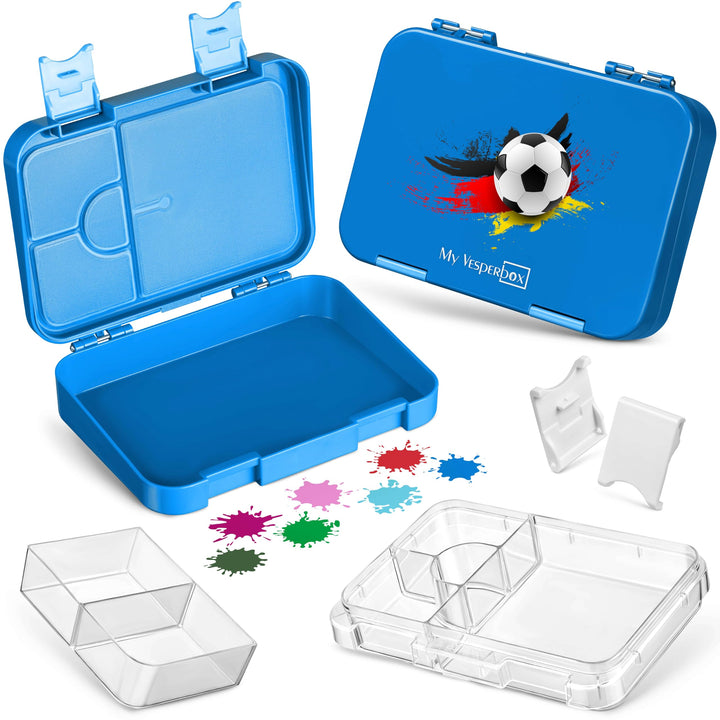 My Vesperbox® Brotdose für Kinder mit Fächern [LEN] - Lunchbox mit Trennfächern - Bento Box - Jausen