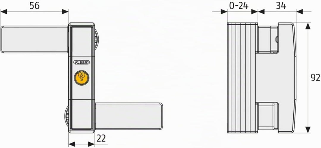 ABUS 85012 2530 W gl. AL0145 Fensterschloss Weiss gleichschliessend AL0145, Weiss gleichschliessend