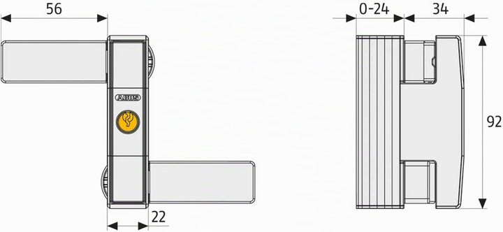 ABUS 85012 2530 W gl. AL0145 Fensterschloss Weiss gleichschliessend AL0145, Weiss gleichschliessend
