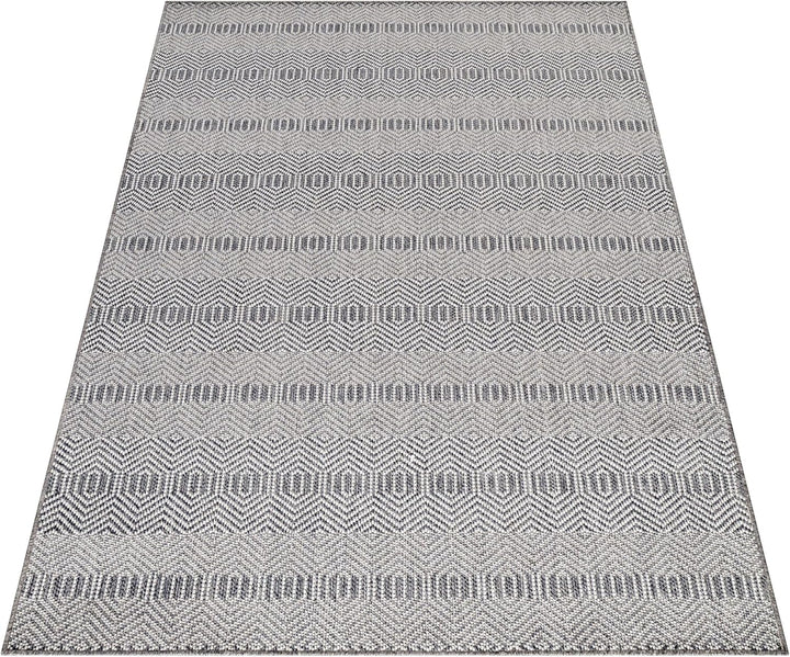 In &amp; Outdoor Teppich Boho Design Wetterfest für Terrasse Balkon Küche oder Wohnzimmer Teppich, Farbe