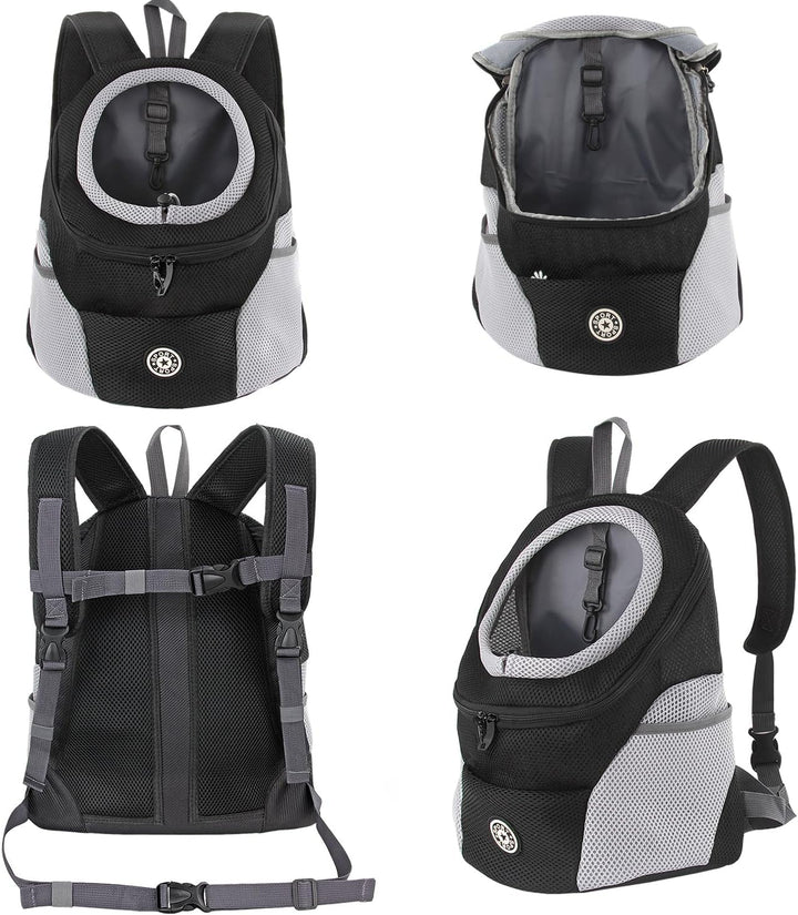 M MUNCASO Hundetrage-Rucksack Welpentasche Kleine Haustier-Fronttasche mit Atmungsaktivem, Head-Out-