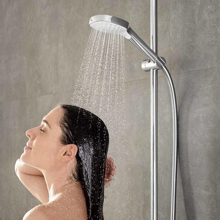 hansgrohe Croma Select E Thermostatset (0,90 m, 3x Strahlarten) Weiss/Chrom 0,90m Set, 0,90m Set