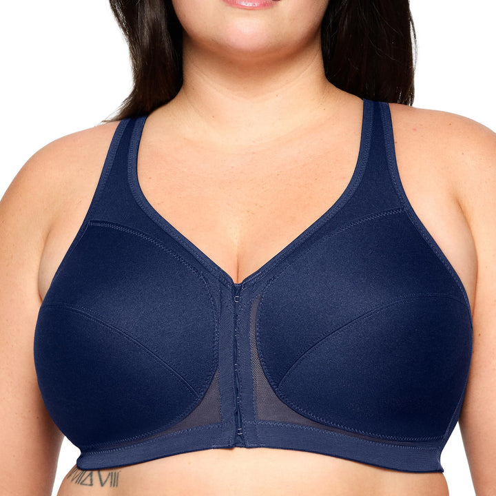 Glamorise Damen Full Coverage Bra 90C Blau, 90C Blau
