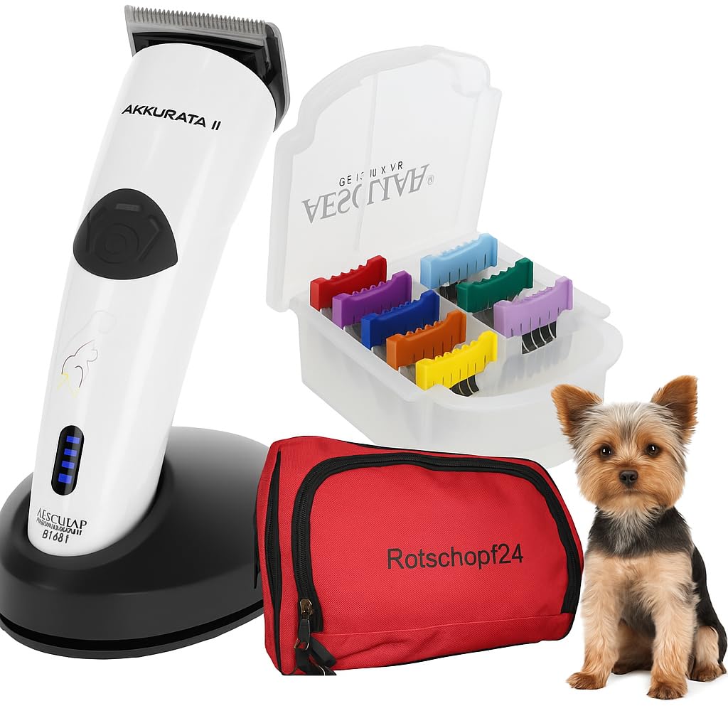 Aesculap Akkurata 2 GT407 Schermaschine. Li-Ionen Akku (180 Min), 3 Geschwindigkeiten, Akku- & Netzb