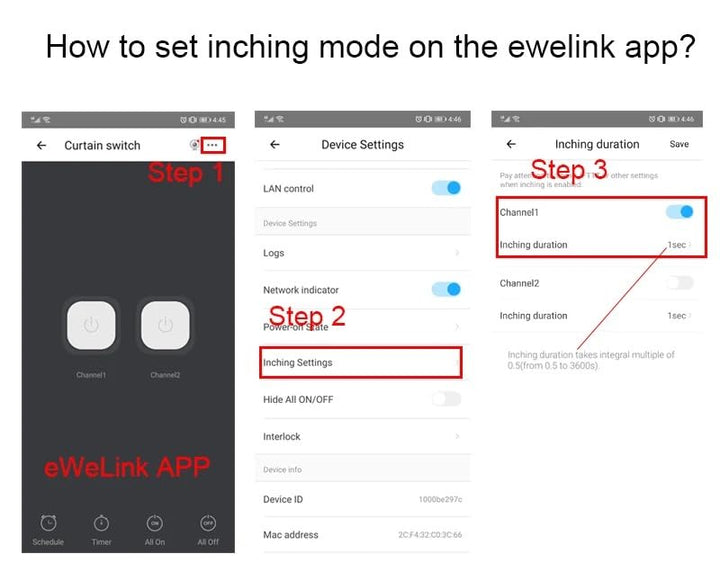MHCOZY 2 Kanal WiFi RF Wireless Switch Relais, Inching Selbstsperrender Interlock Modus, Ewelink App
