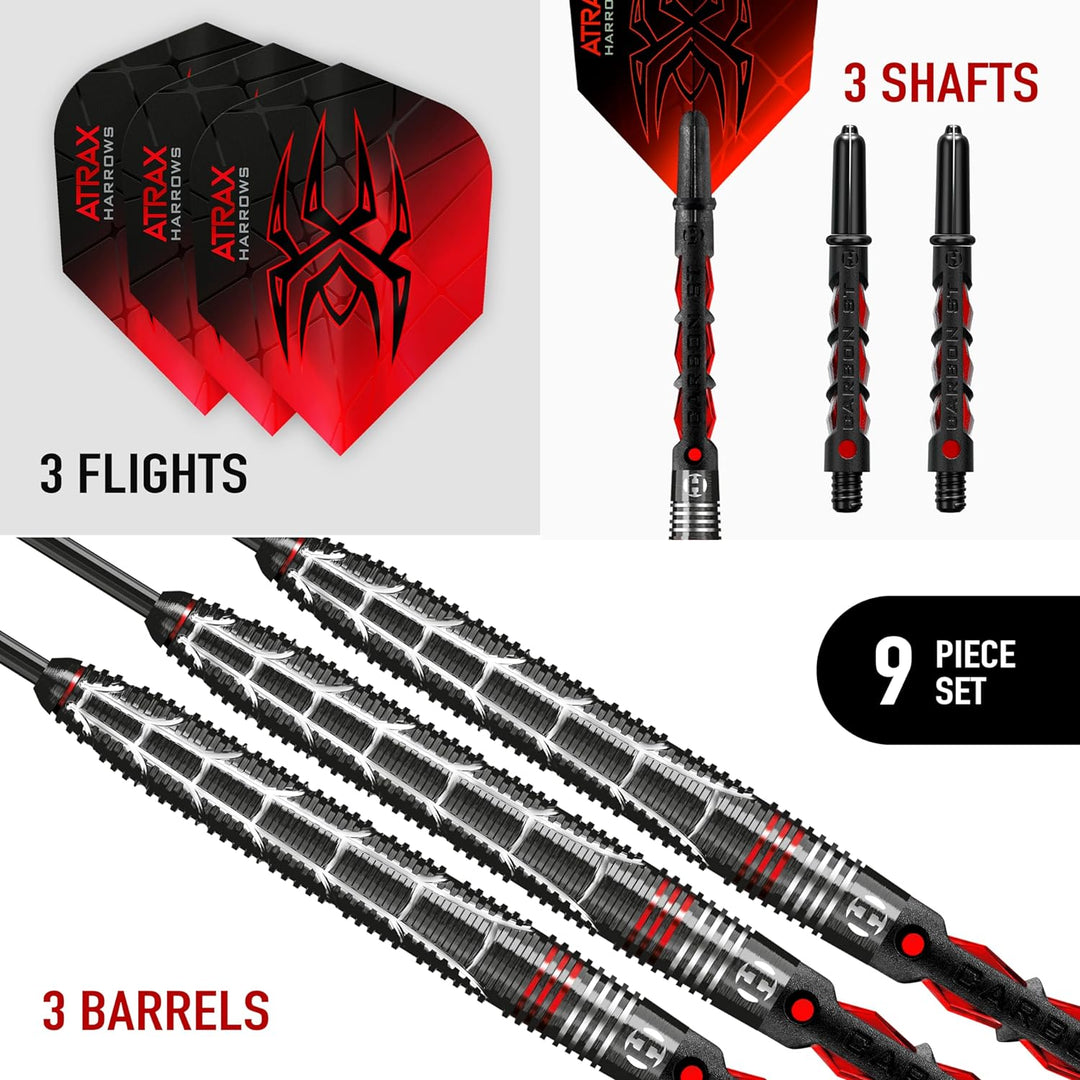 Harrows Steel Darts Atrax 95% Tungsten Steeltip Dart Steeldart Hochwertiger Tungsten Dart Dartpfeile