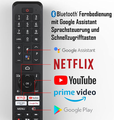 TELEFUNKEN XH24AN550MV 24 Zoll Fernseher/Android Smart TV (HD Ready, HDR, Triple-Tuner, 12 Volt, Blu