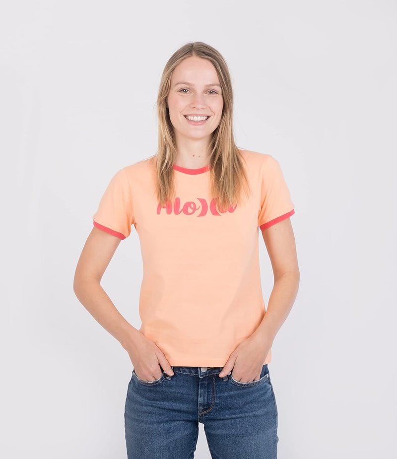 Hurley Damen W Oceancare Aloha Ss Tee T-Shirt XS Korallenriff, XS Korallenriff