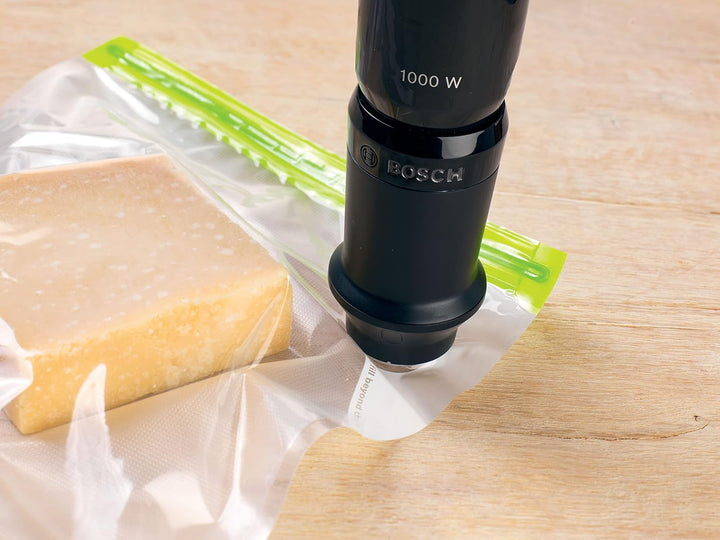 Bosch Vakuum-Frischhaltebeutel Set MSZV0FB1, 10 Stück je 1,2l, Zubehör für Bosch Stabmixer Vakuum-Pu