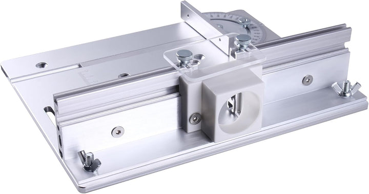 Set mit 3 Frästisch Einlegeplatten, Aluminium Frästisch für Oberfräse mit Halterung Fasenmoment, Tis