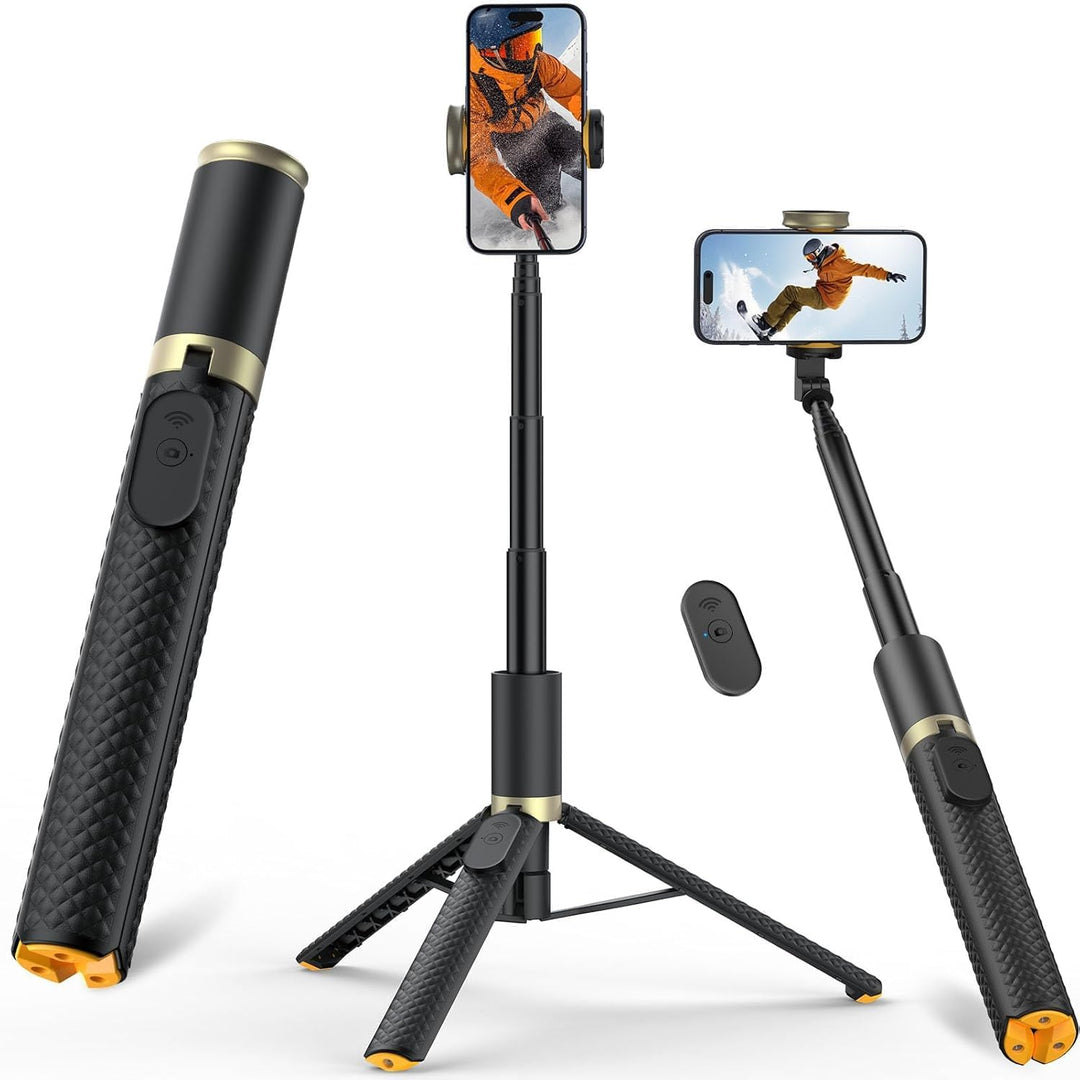 Vimose 158cm Handy Stativ, Schwere Ausführung Selfie Stick mit Fernbedienung, tragbares Reisestativ
