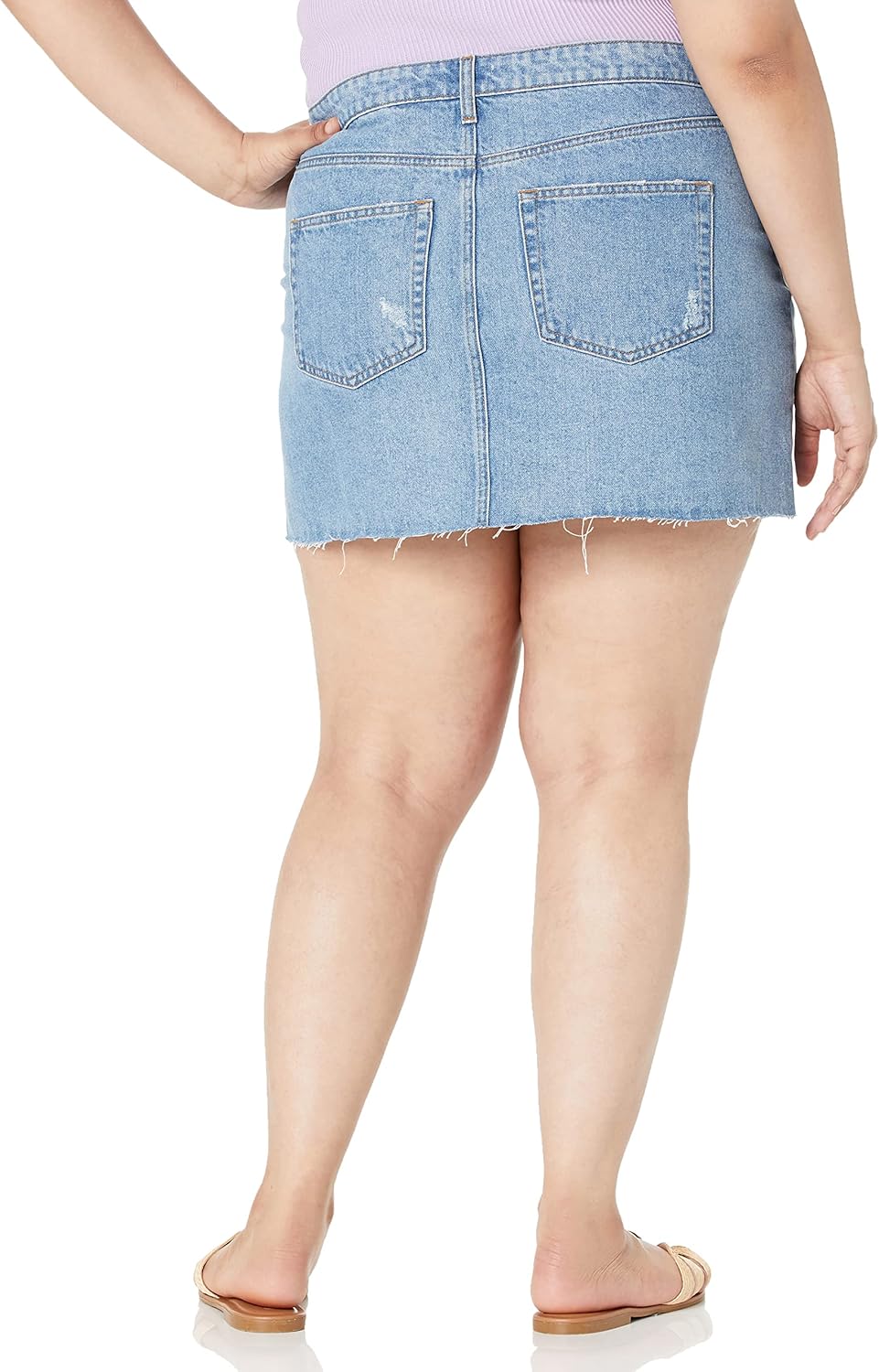 The Drop Jeans-Minirock für Damen, Ansh im Used-Look XXS Mittleres Indigoblau, XXS Mittleres Indigob
