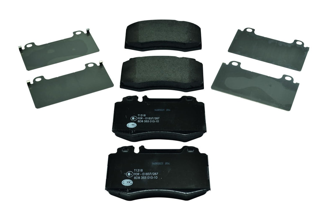 HELLA PAGID 8DB 355 010-101 Bremsbelagsatz - T1318 - Dicke/Stärke: 17.7mm - Bremssystem: Brembo - fü