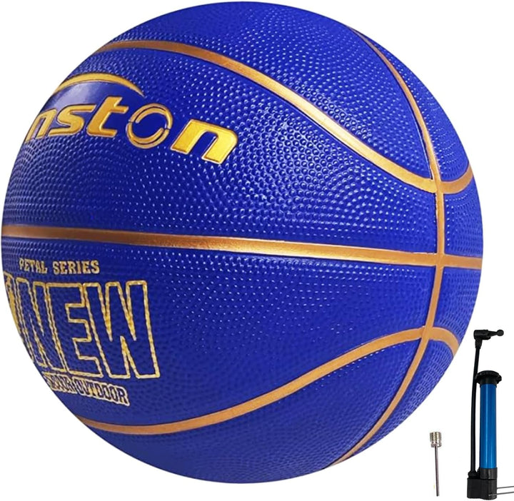 Senston Basketball Grösse 7, Baskettball mit Pumpe, Outdoor Basketbälle, Anti-Rutsch und Hervorragen