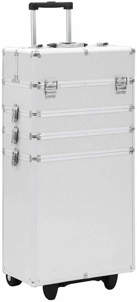 vidaXL Kosmetikkoffer mit 4 Etagen Ablagen Beauty Case Schminkkoffer Friseurkoffer Schmuckkoffer Tro