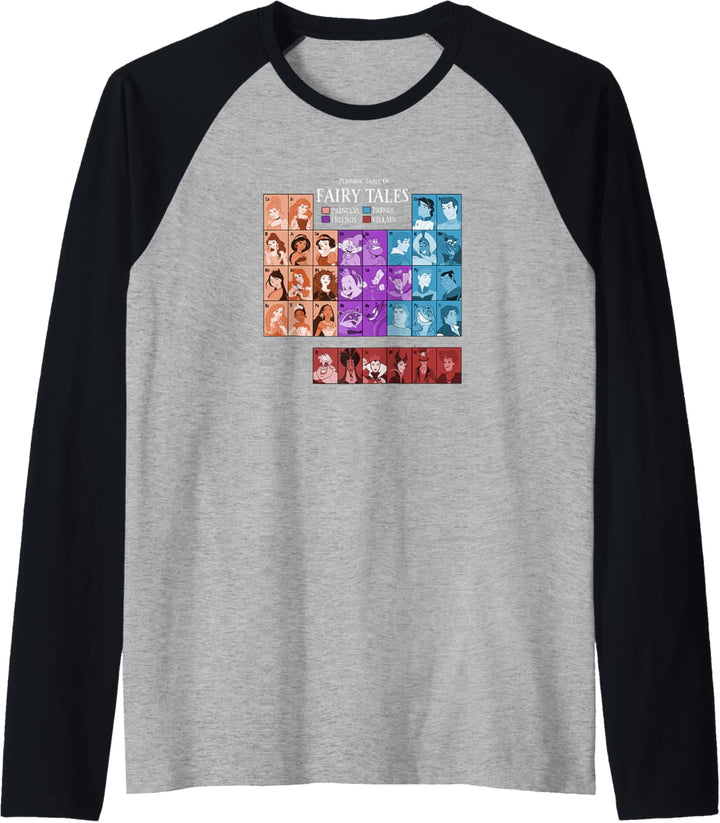 Disney Princess Periodic Table Fairy Tales Raglan
