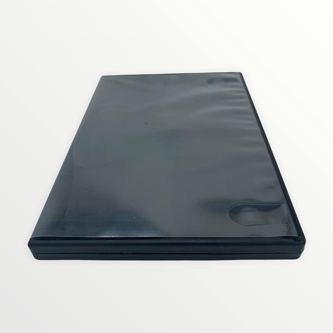 5 x Schwarze DVD Hüllen für 1 Disc – 14 mm Rückenstärke – Single DVD CD Blu-ray Box mit Aussenfolie