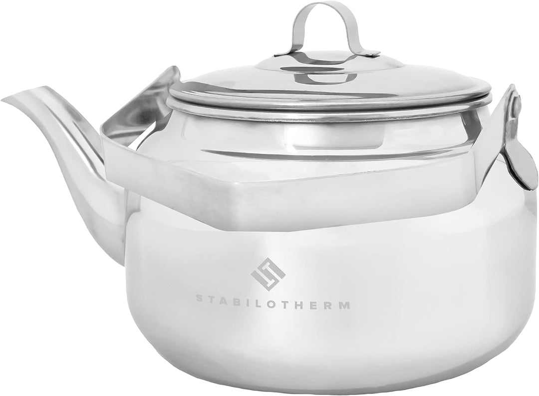 STABILOTHERM Edelstahl Outdoor-Kaffeekessel 1 Liter I ideal für Lagerfeuer & Grill – Teekessel Wasse