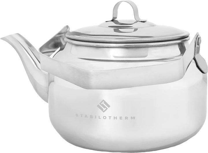 STABILOTHERM Edelstahl Outdoor-Kaffeekessel 1 Liter I ideal für Lagerfeuer & Grill – Teekessel Wasse