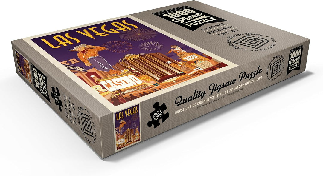 Las Vegas: Viva Vintage Vegas, Vintage Poster - Premium 1000 Teile Puzzle - MyPuzzle Sonderkollektio