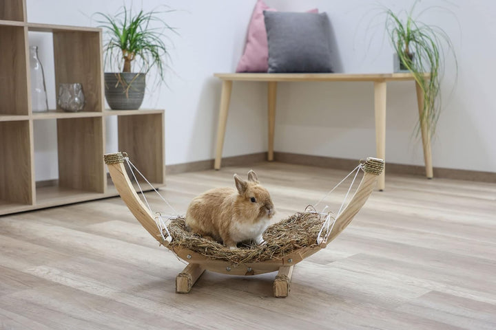 Kerbl Hängematte Siesta (Liegematte für Kleintiere/Nagetiere, besteht aus getrocknetem Gras, ohne Dr