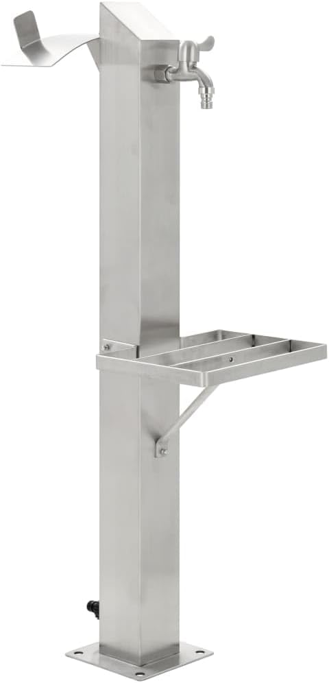 vidaXL Wassersäule Edelstahl 95 cm Wasserzapfstelle Wasserzapfsäule Brunnen