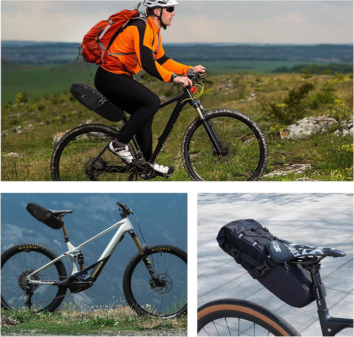 Fahrrad Satteltasche - 5.8 L Wasserdicht Fahrradtasche, Fahrradsitz Tasche, Fahrradsatteltaschen für